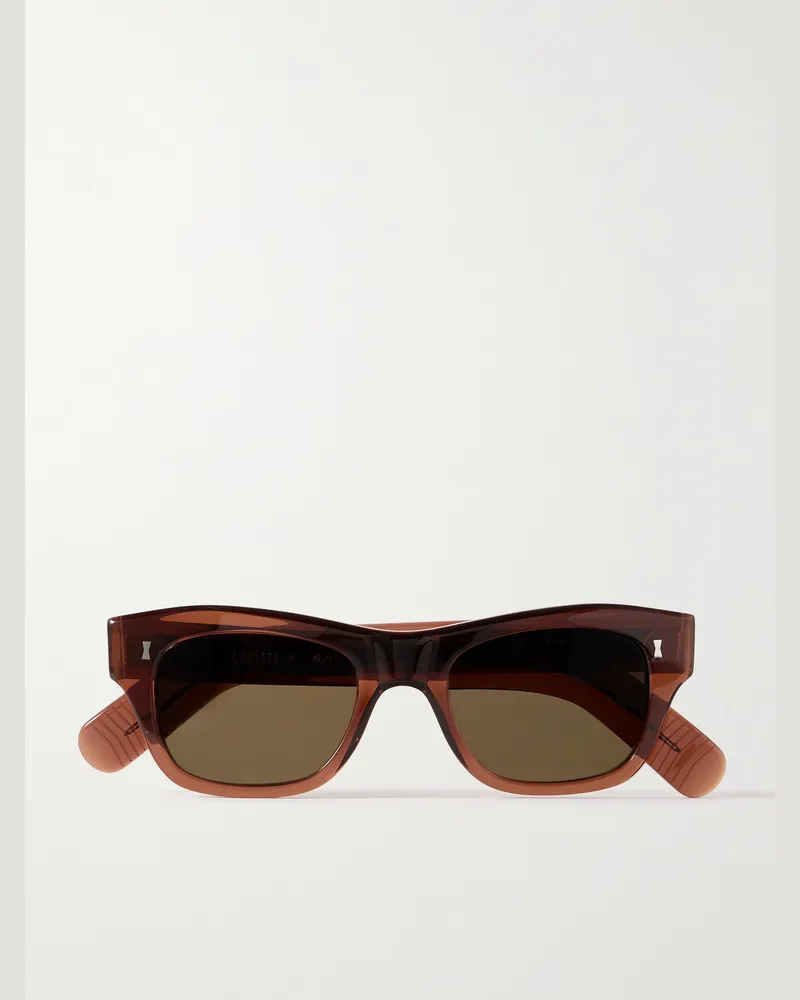 MR P. Cubitts Carlisle Sonnenbrille mit D-Rahmen aus Azetat Braun