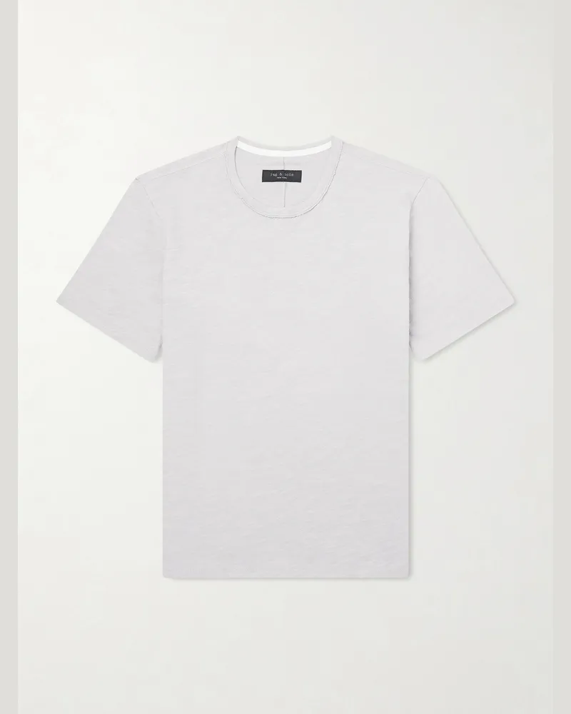 Rag & Bone Flame Cotton-Jersey T-Shirt Gray