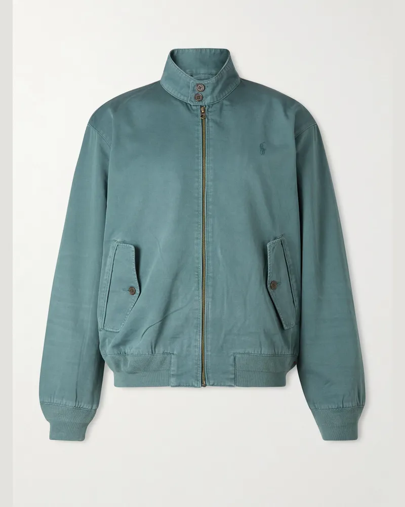 Ralph Lauren Bedford Bomberjacke aus Baumwoll-Twill mit Logostickerei Grün