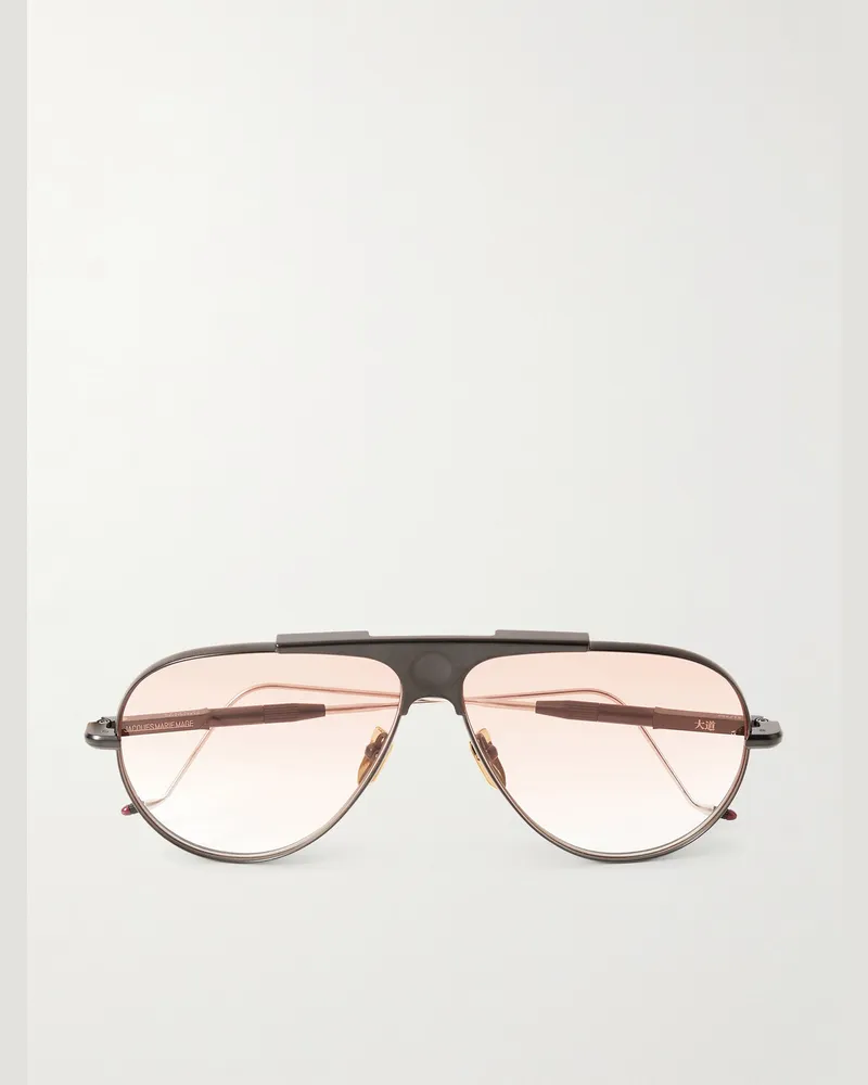 Jacques Marie Mage Kyosho Daido Pilotensonnenbrille aus Beta-Titan Schwarz
