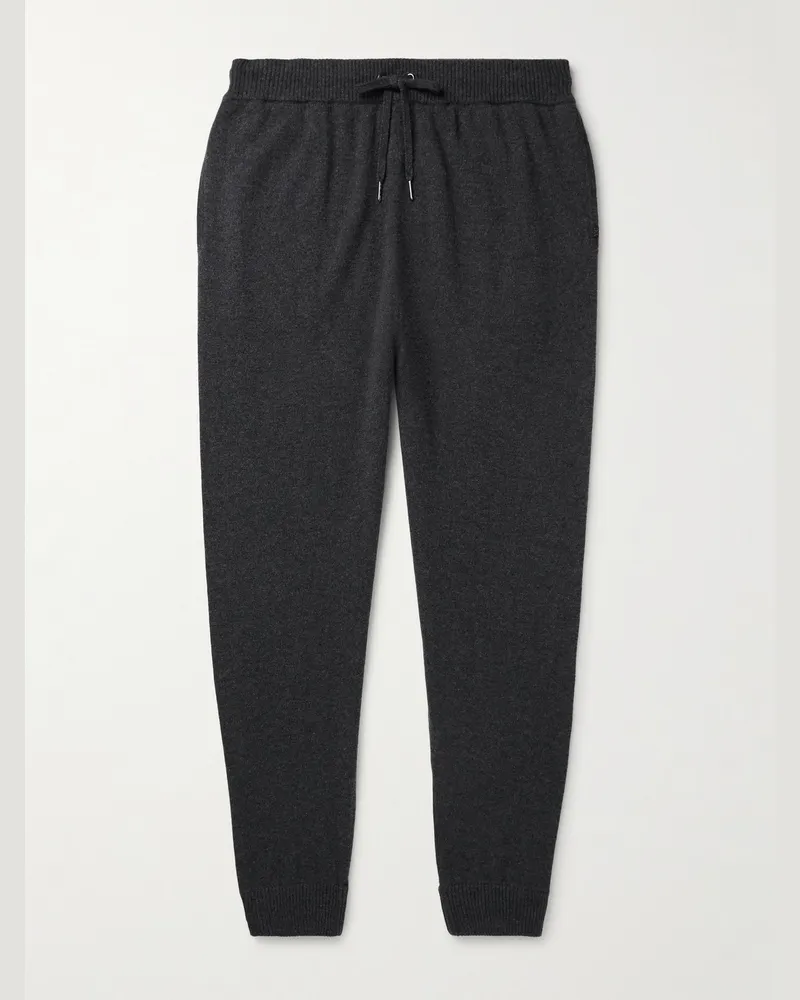 Derek Rose Finley Tapered Cashmere Sweatpants Gray