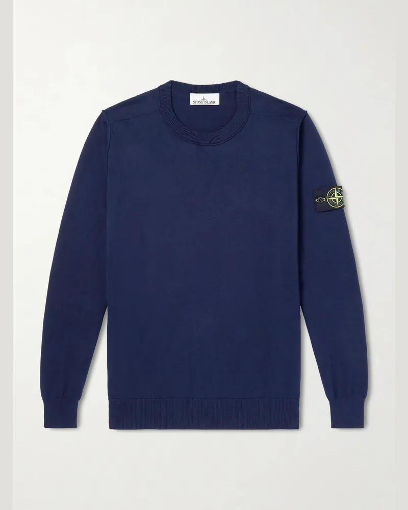 Stone Island Organic Cotton Sweater Blue