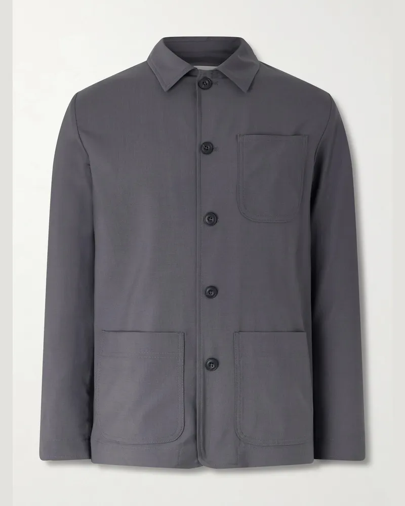 Altea Constantin Virgin Wool Overshirt Gray