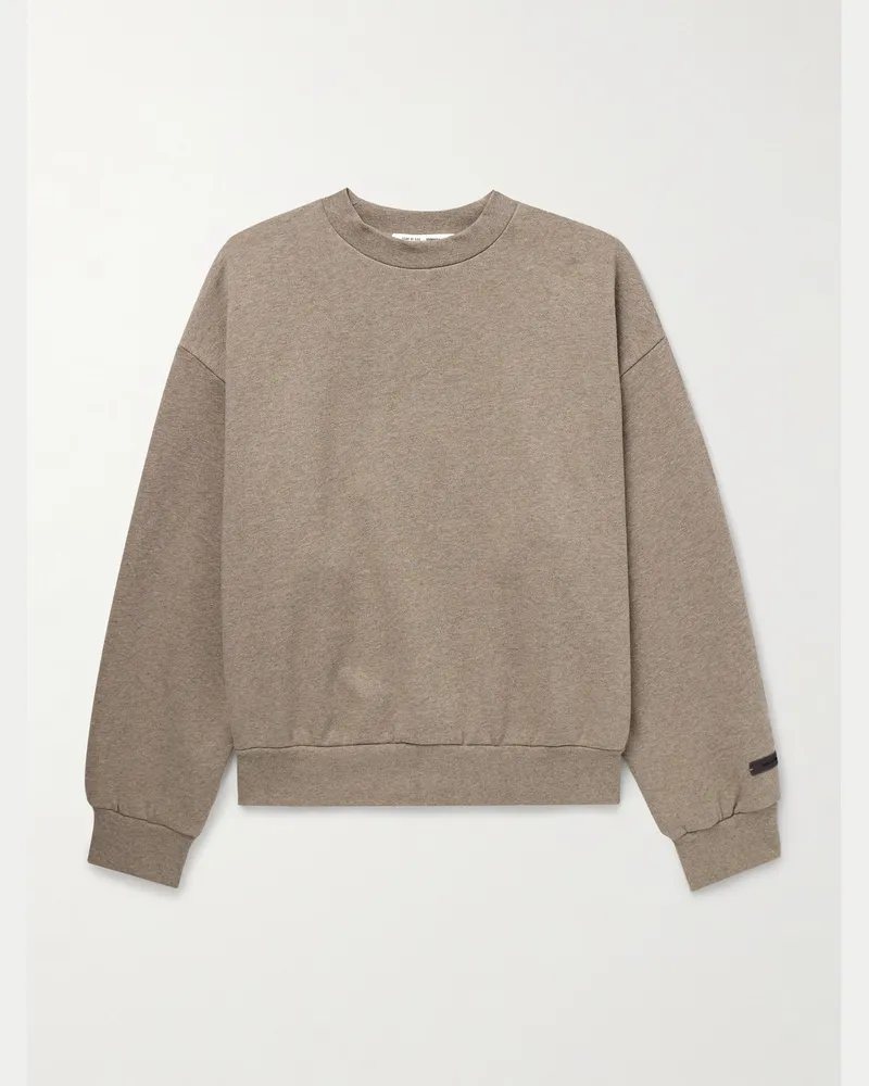 Fear of God Sweatshirt aus Jersey aus einer Baumwollmischung mit Logoapplikation Braun