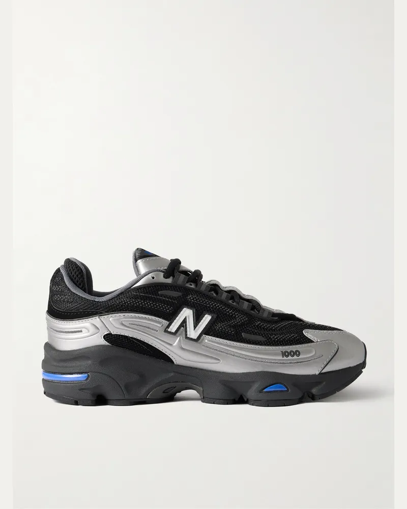 New Balance M1000 Sneakers aus Mesh mit Logoapplikation Schwarz