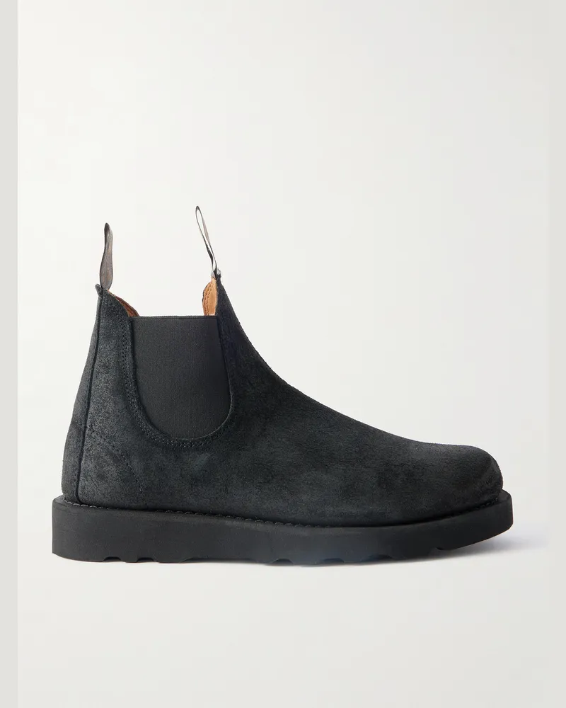 Sebago Yansa Chelsea Boots aus gewachstem Veloursleder Schwarz