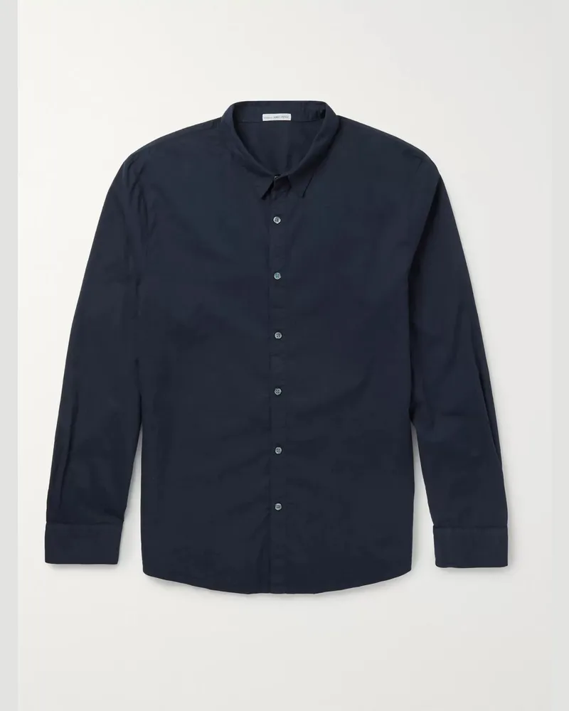 James Perse Standard Hemd aus Baumwolle Blau