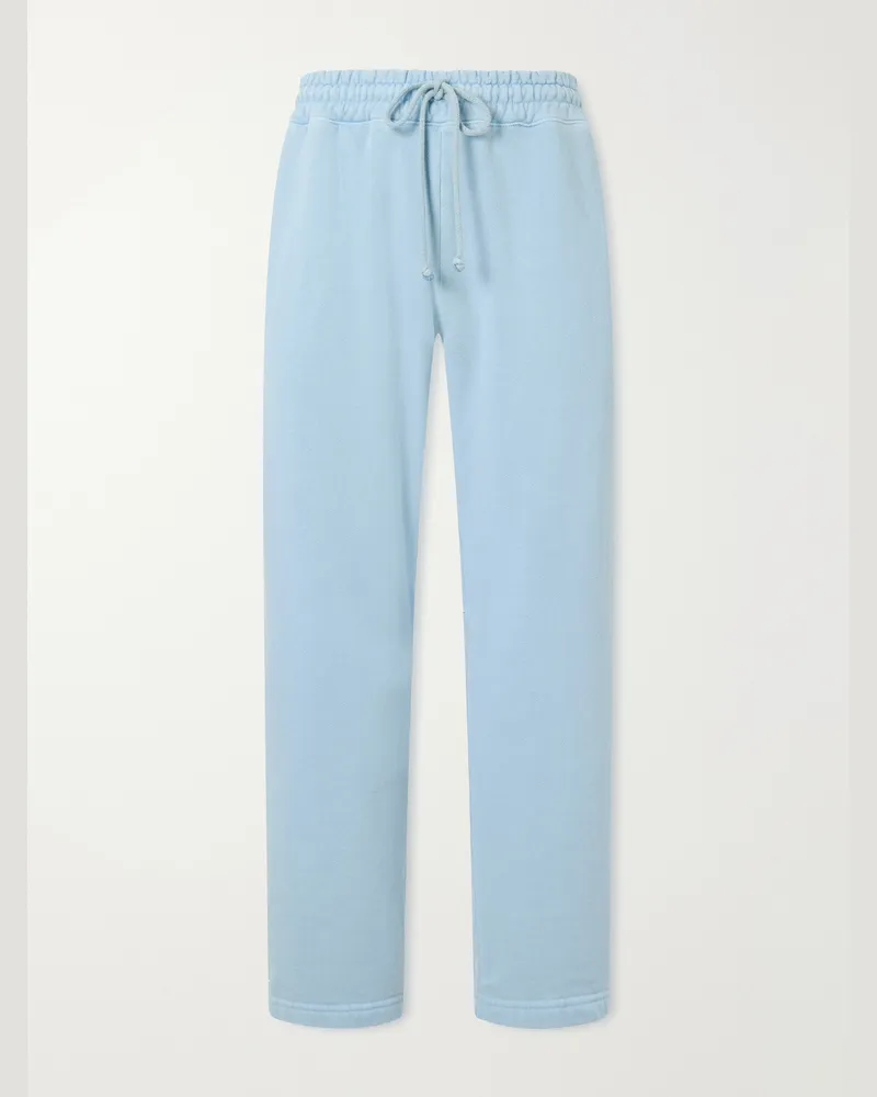 Cherry Los Angeles Cotton-Fleece Drawstring Sweatpants Blue