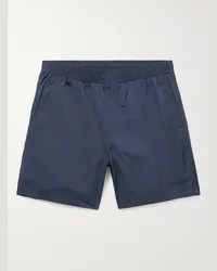 NN 07 Warren 1442 gerade geschnittene mittellange Badeshorts aus recyceltem Material Blau