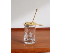 Garrett Cocktail-Set aus Kristallglas mit goldfarbenen Details