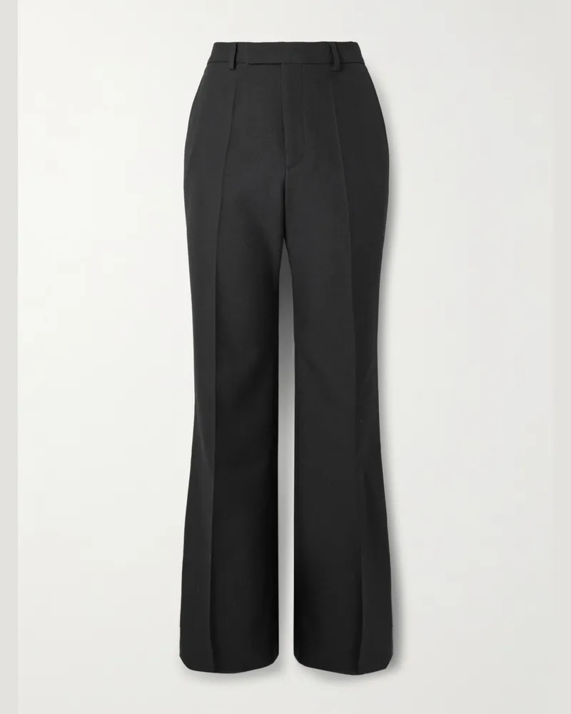 Valentino Garavani Flared Twill Trousers Black