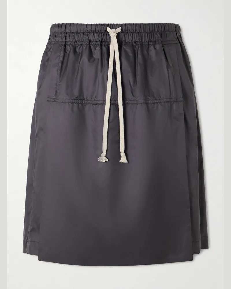 Rick Owens Moncler Straight-Leg Shell Drawstring Shorts Black