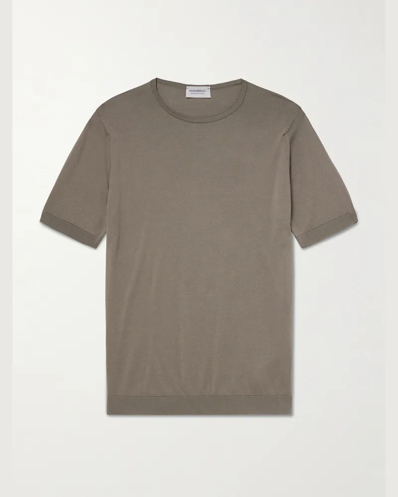 John Smedley Belden schmal geschnittenes T-Shirt aus Sea-Island-Baumwolle Neutral