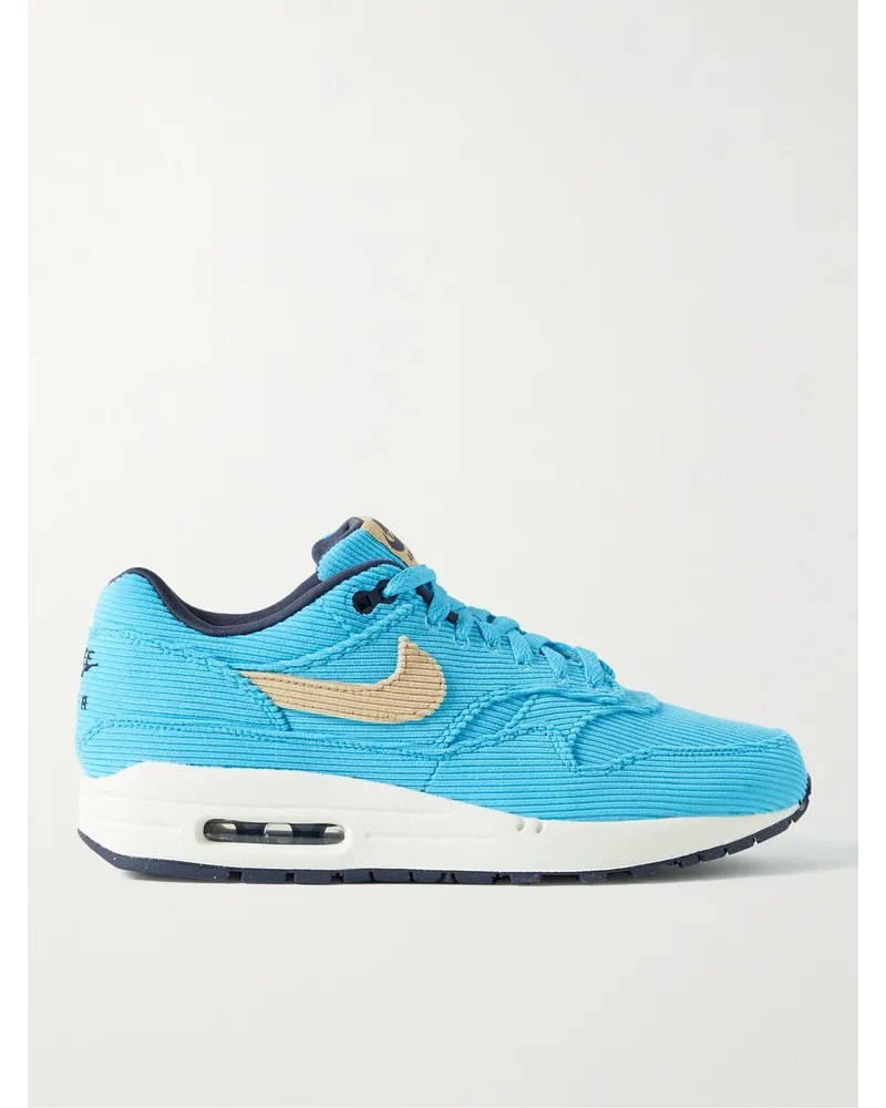 Nike Air Max 1 Sneakers aus Cord Blau