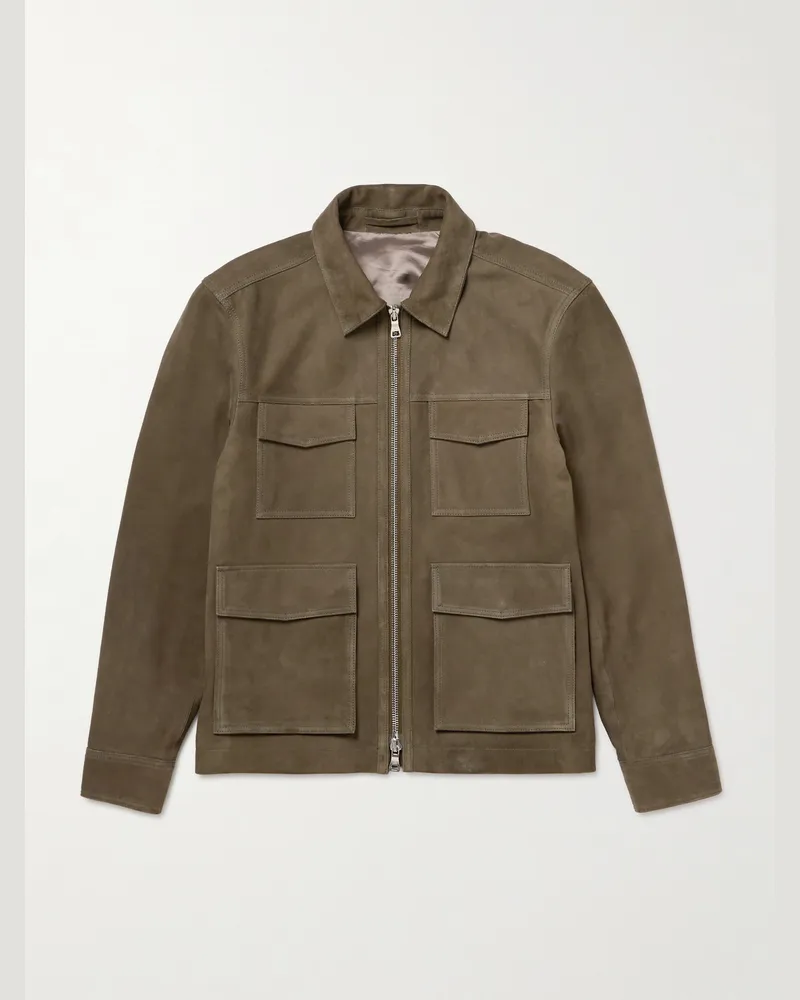MR P. Jacke aus Veloursleder GrüN