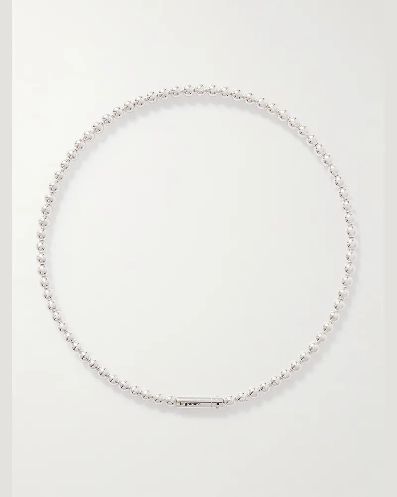 Le Gramme Le 53g Kette mit Zierperlen aus Sterlingsilber Silber