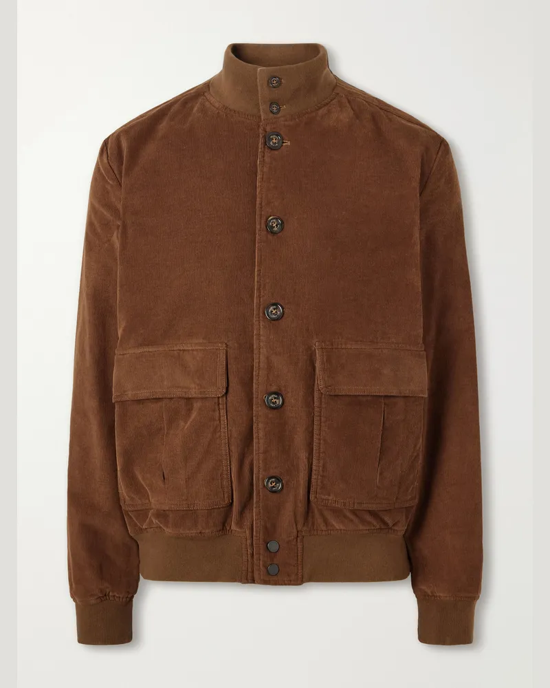 Valstar ino Cotton-Blend Corduroy Bomber Jacket Brown