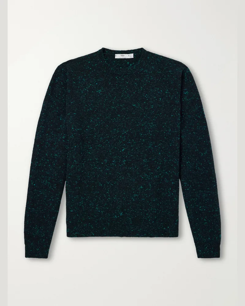 Inis Meáin Merino Wool and Cashmere-Blend Sweater Green