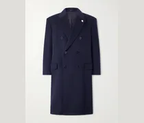 Oversized Double-Breasted Embellished Cashmere Coat
