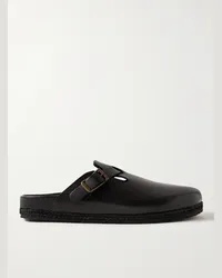 YUKETEN Sal-1 Clogs aus Leder Schwarz