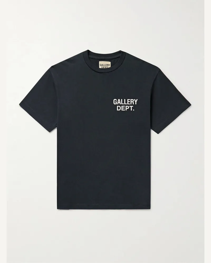 GALLERY DEPT. Vintage Souvenir Logo-Print Cotton-Jersey T-Shirt Black