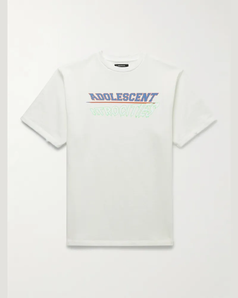 Liberal Youth Ministry T-Shirt aus Baumwoll-Jersey mit Print Weiß