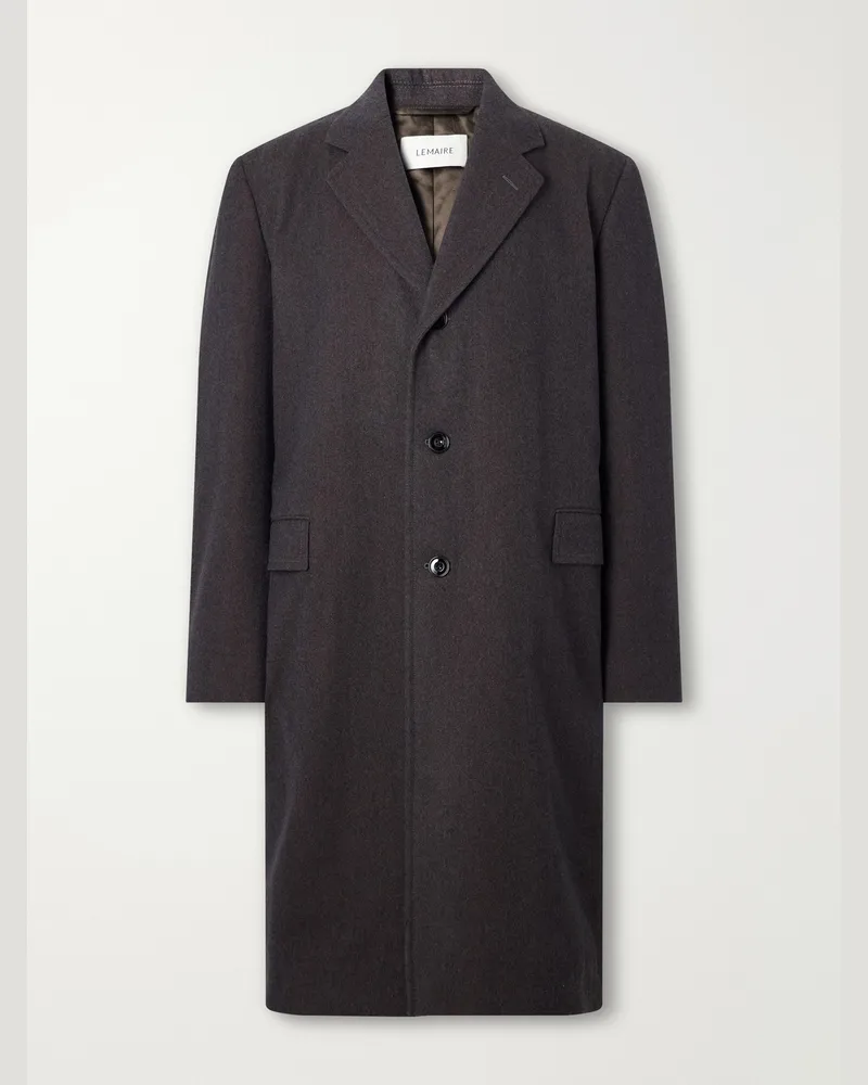 Christophe Lemaire Woven Cashmere-Blend Coat Brown