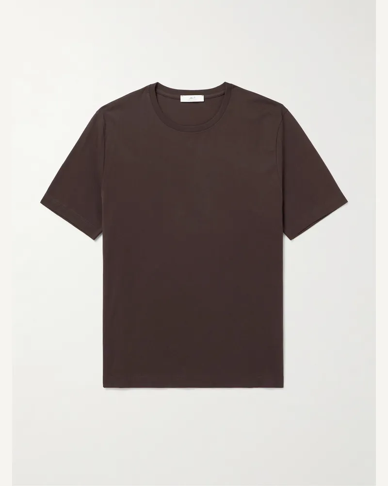 MR P. Relaxed-Fit Organic and Recycled Cotton-Jersey T-Shirt Brown