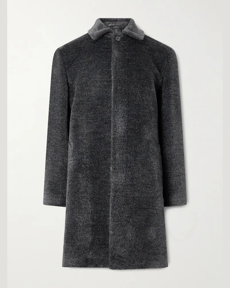 MR P. Luxe Mantel aus einer Woll-Alpakawollmischung Schwarz