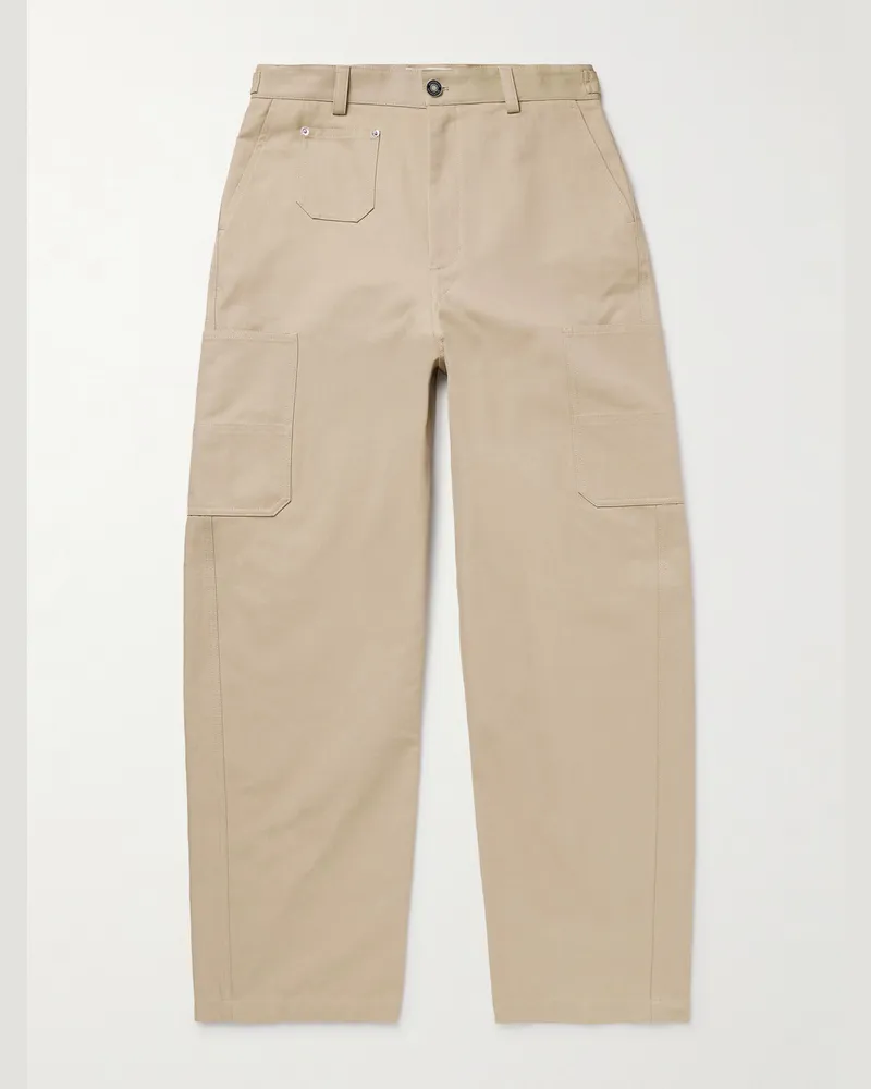 Givenchy Weit geschnittene Cargohose aus Baumwoll-Canvas Neutral