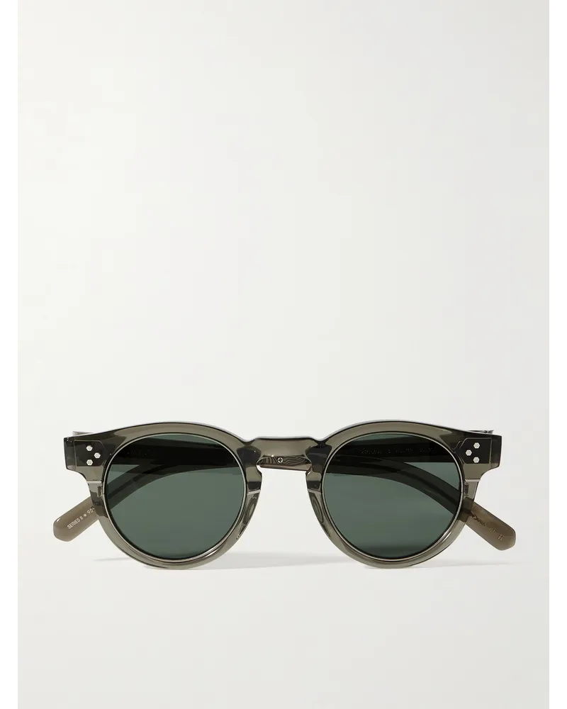 Garrett Leight Marmont II Sonnenbrille mit rundem Rahmen aus Azetat Grau