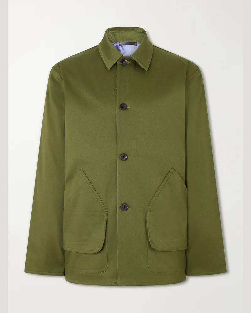 Paul Smith Stretch Cotton-Twill Jacket Green