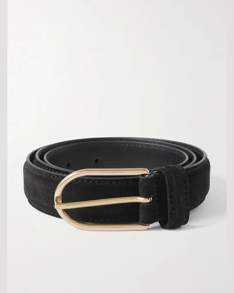 Anderson's 3cm Suede Belt Black