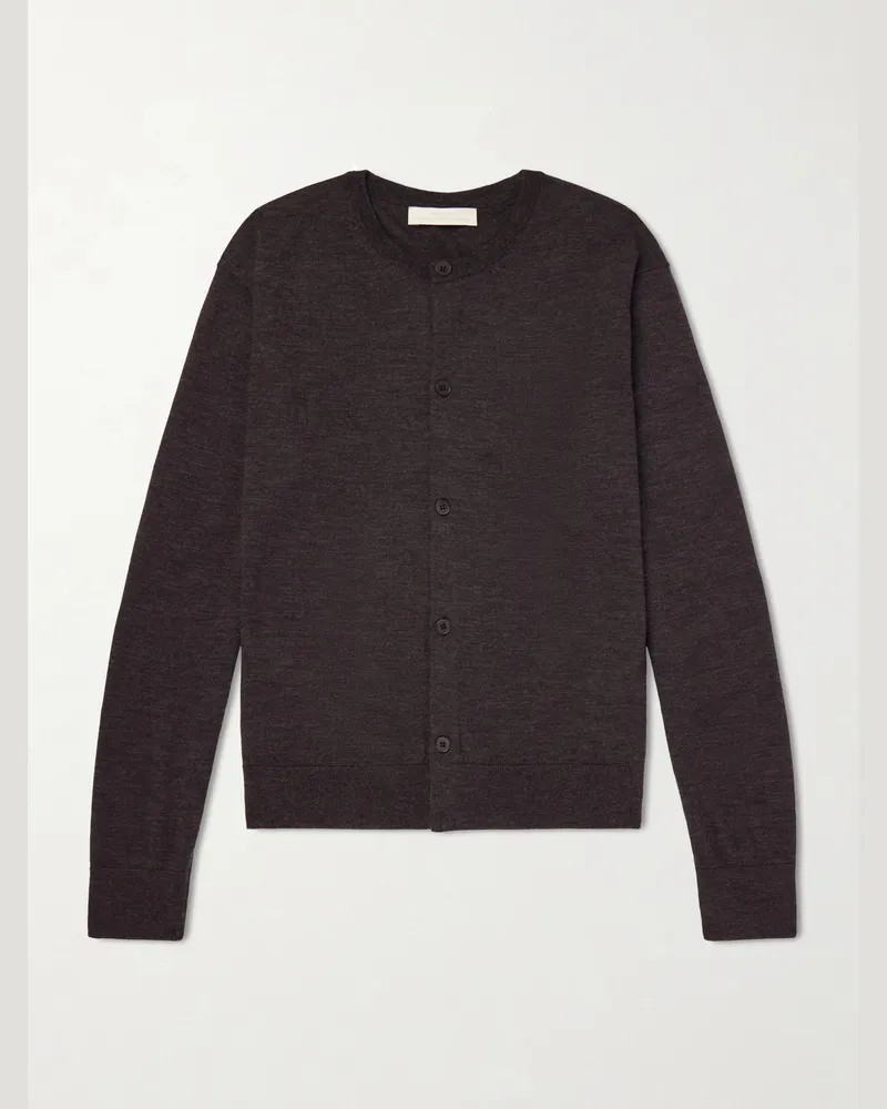 AMOMENTO Wool Cardigan Brown