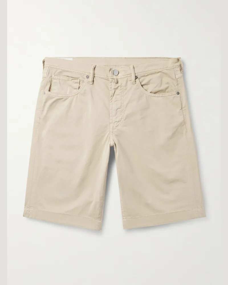 Slowear Division Straight-Leg Cotton-Blend Shorts Neutrals