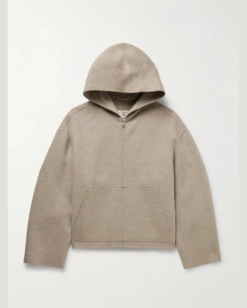 Acne Studios Doveria Kapuzenjacke aus doppelseitigem Filz aus einer Woll-Kaschmirmischung Neutral