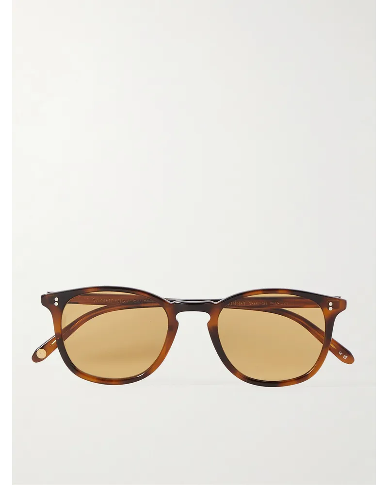 Garrett Leight Kinney Sonnenbrille mit rundem Rahmen aus Azetat Horn