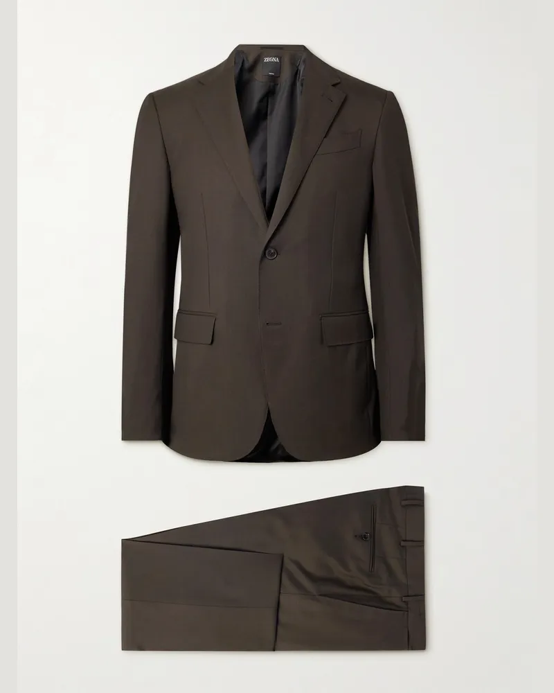 Ermenegildo Zegna Anzug aus Trofeo™-Woll-Twill Braun