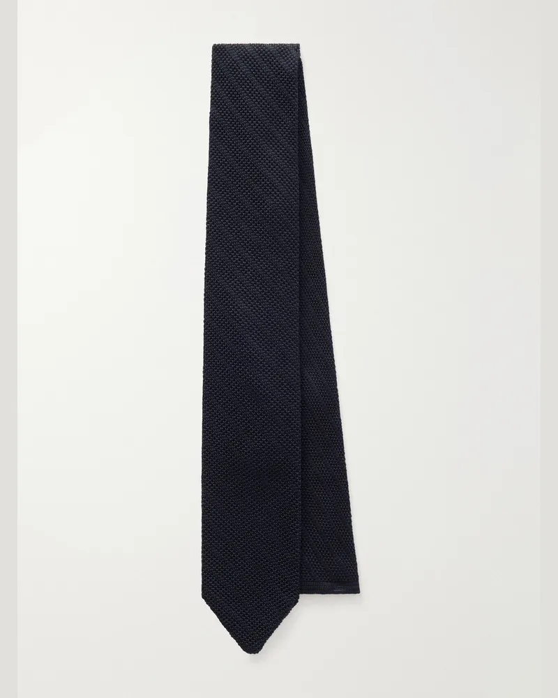 Mfpen 6 cm Silk-Herringbone Tie Blue