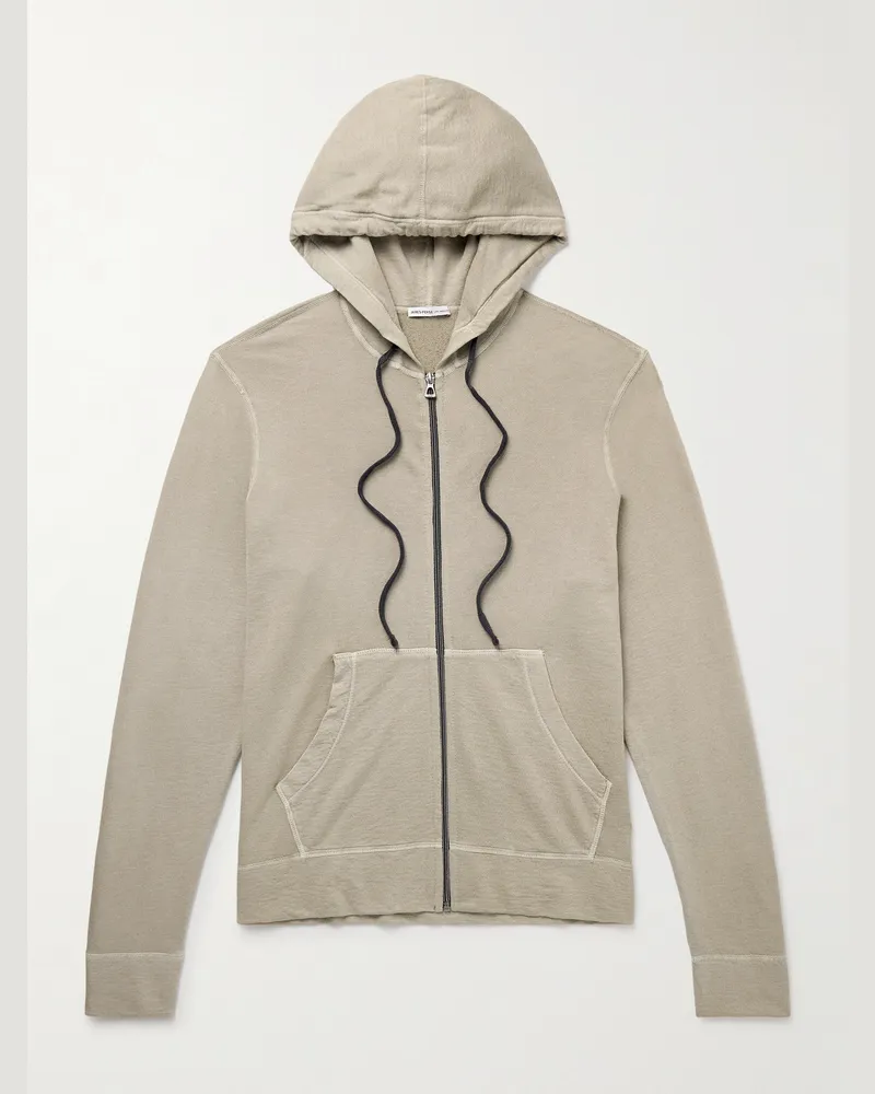 James Perse Kapuzenjacke aus Baumwoll-Jersey mit Reißverschluss Neutral