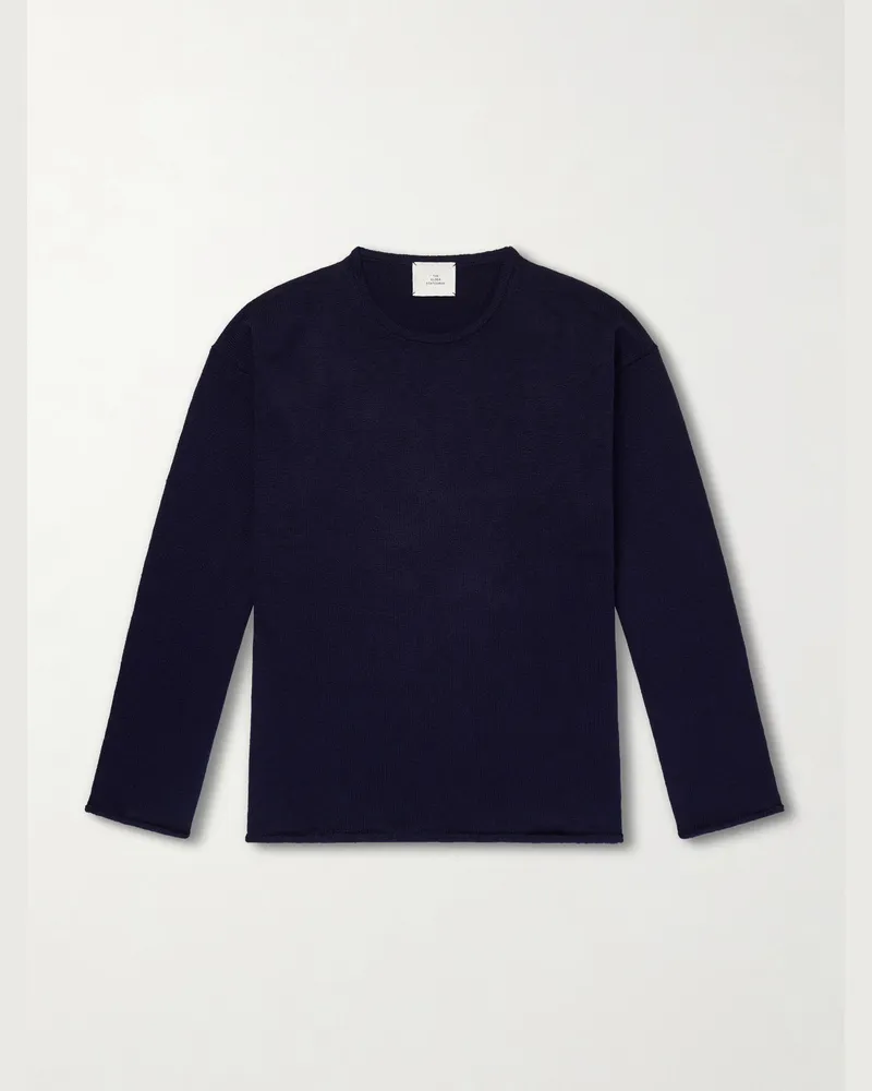 The Elder Statesman Nora Lite Sycamore Pullover aus Baumwolle Blau
