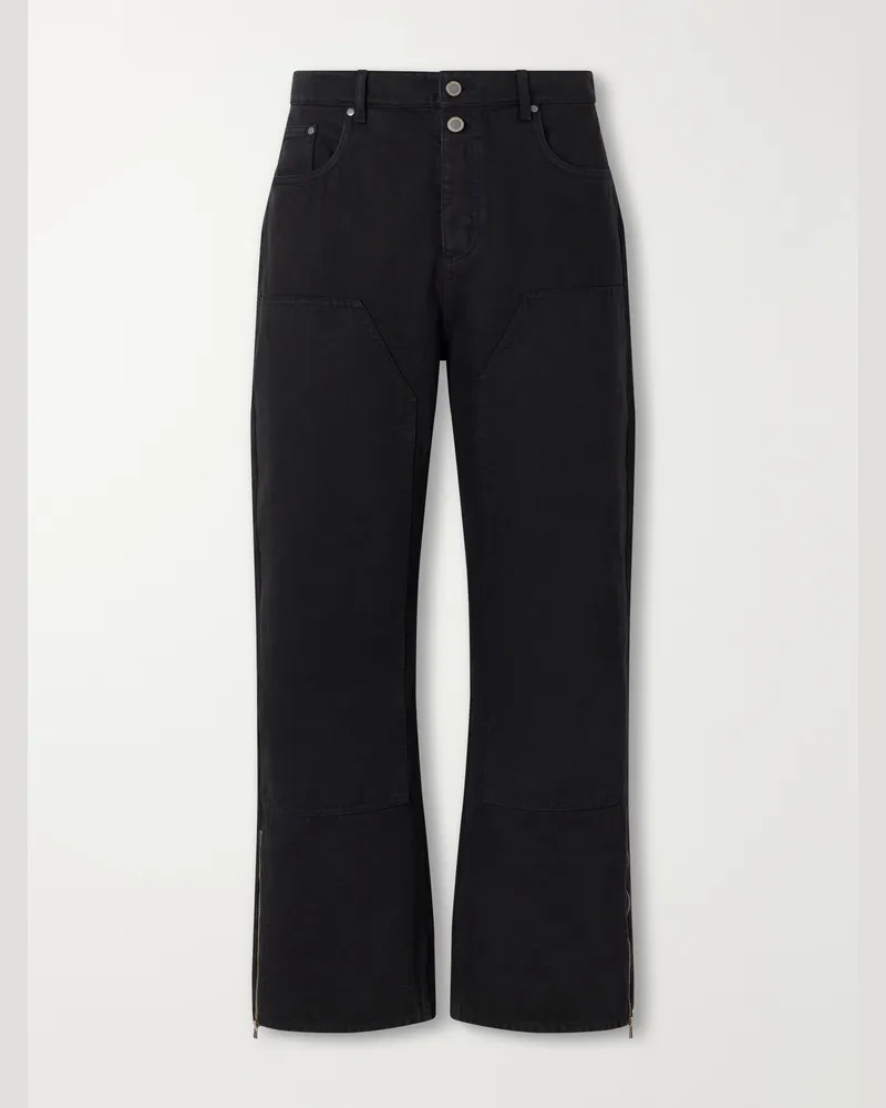 A Kind Of Guise Carpintero Flared Double-Knee Jeans Black