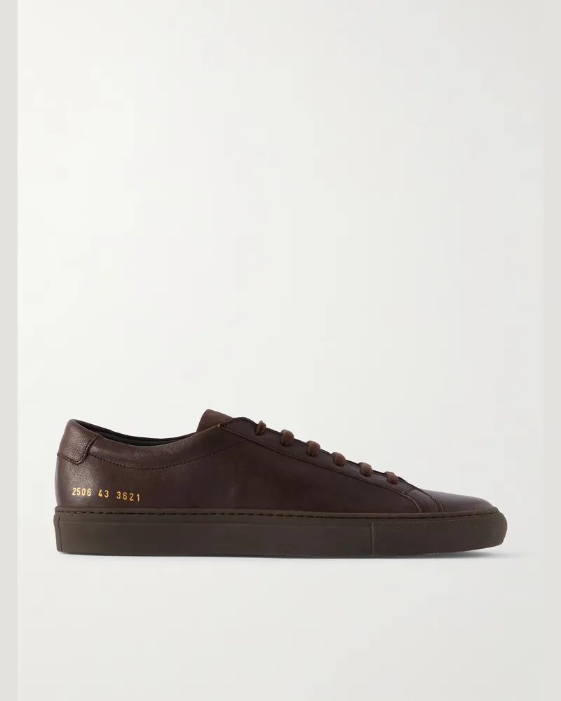 Common Projects Achilles Premium Sneakers aus Leder Braun