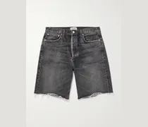 Anson Straight-Leg Frayed Denim Shorts