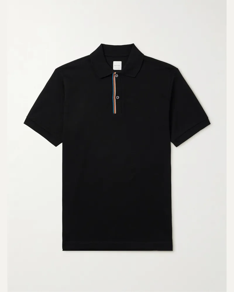 Paul Smith Polohemd aus Baumwoll-Piqué Schwarz
