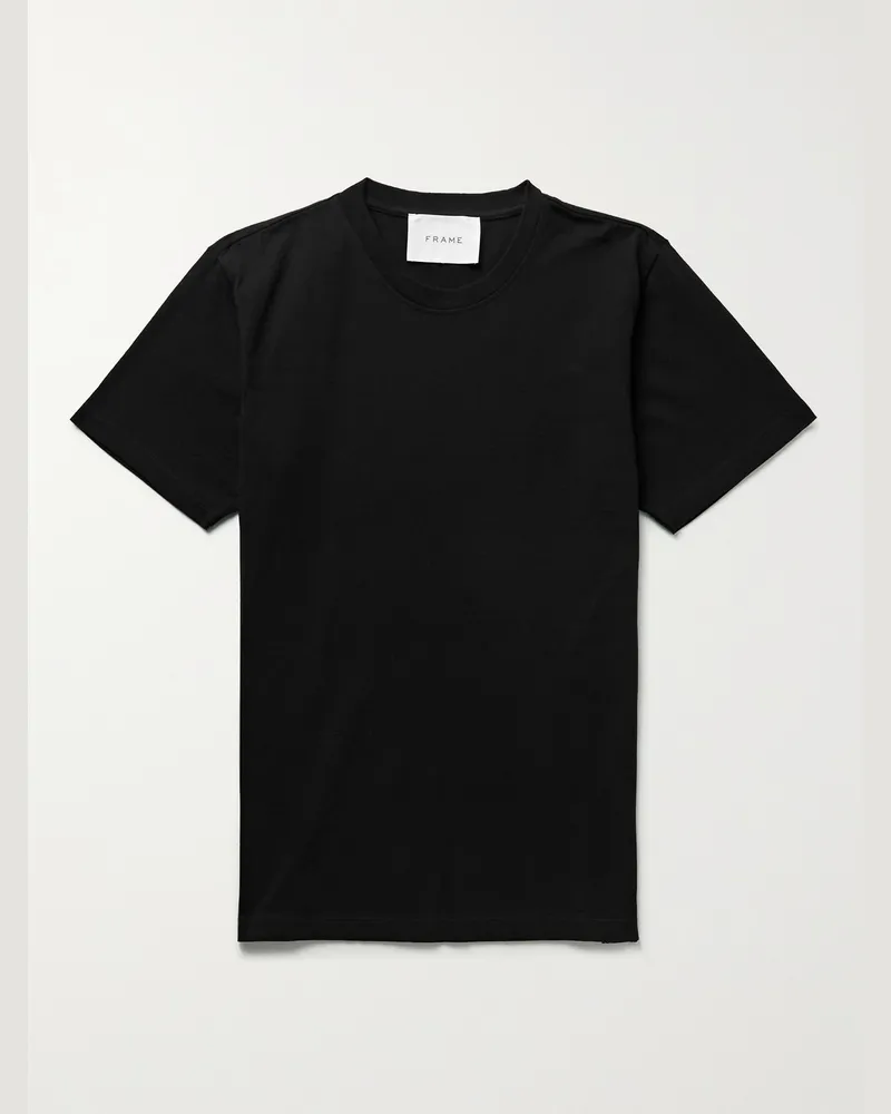 Frame Denim Cotton-Jersey T-Shirt Black