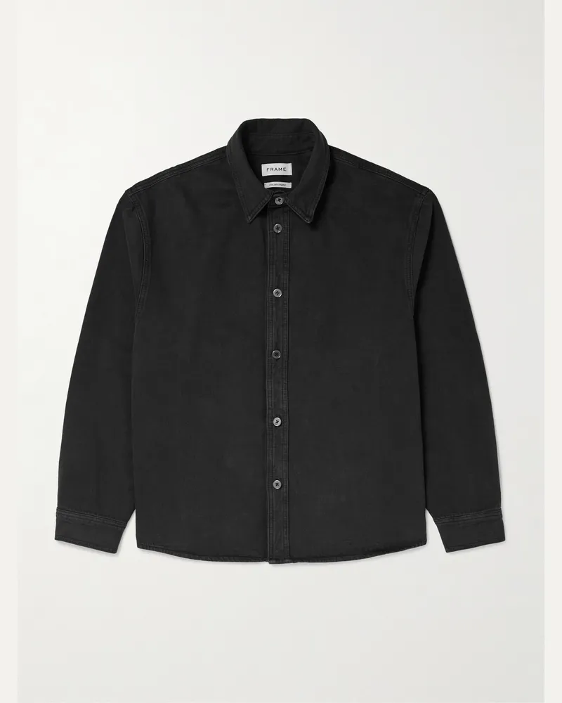 Frame Denim Hemdjacke aus Denim Schwarz