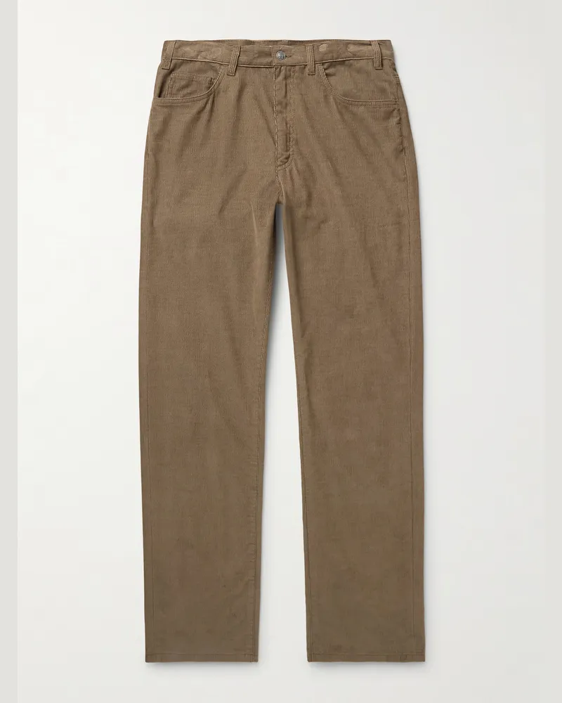 The Row Fred schmal und gerade geschnittene Hose aus Baumwollcord Neutral