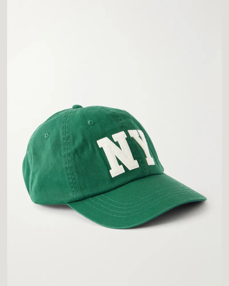 Ralph Lauren Embroidered Cotton-Twill Baseball Cap Green