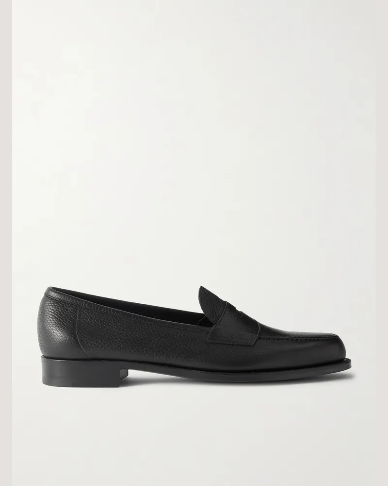 Edward Green Pimlico Pennyloafers aus vollnarbigem Leder Schwarz